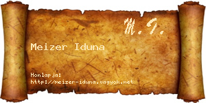 Meizer Iduna névjegykártya